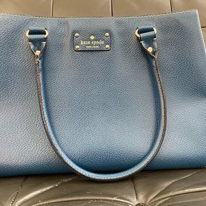 Blue leather Kate Spade handbag